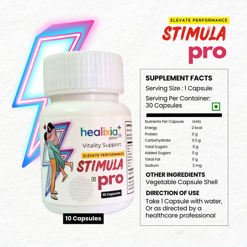Healixia Global Stimula Pro – Herbal Vitality Support Capsules - Pack of 2