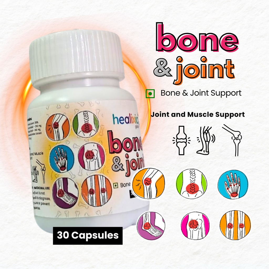 Healixia Global Bone & Joint | Herbal Bone & Joint Support Capsules - Pack of 2