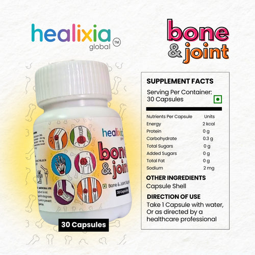 Healixia Global Bone & Joint | Herbal Bone & Joint Support Capsules - Pack of 2