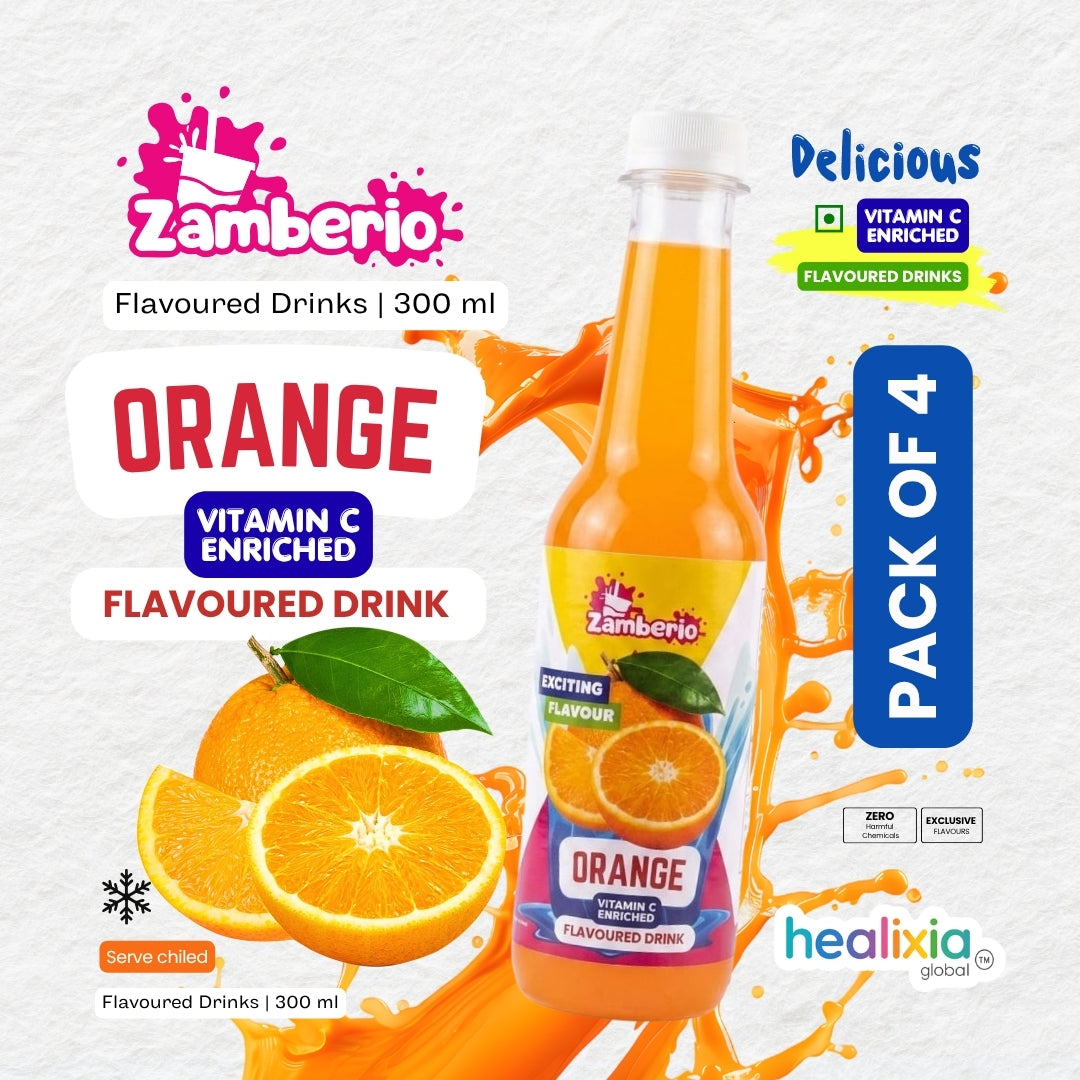 Zamberio Orange Flavoured Drink – Pack of 4